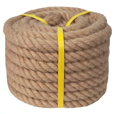 Manila Rope (1 In X 50 Ft) Jute Rope Natural Hemp Rope For Crafts Swing Bed Ra • $50.06