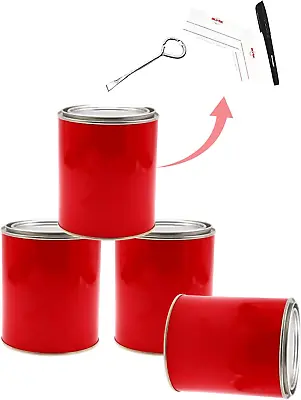 Empty Metal Quart Paint Cans With Lids Paint Storage Containers Unlined Multipur • $18.34