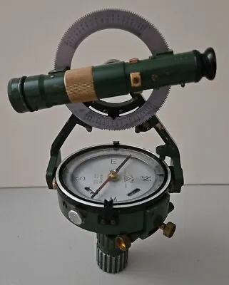 Ushikata Surveying Compass With Transit Telescope Brass Serial #71597 Vintage  • $549.98
