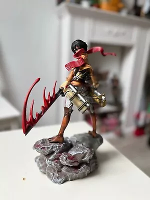 Attack On Titan Figure Mikasa Ackerman Anime Action Statue Model Gift Toy Collec • $64.99