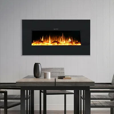 Ezee Glow Mini Zara 42  Black Wall Mounted Or Recessed / Built In Electric Fire • £270