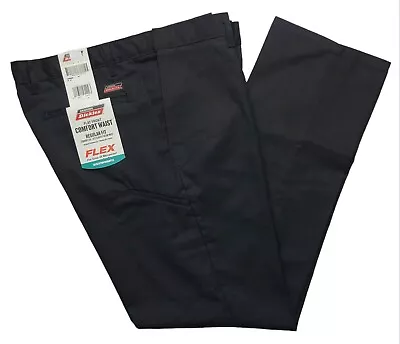 Genuine Dickies #11370 NEW Men Black Regular Fit Comfort Waist Straight Leg Pant • $24.99