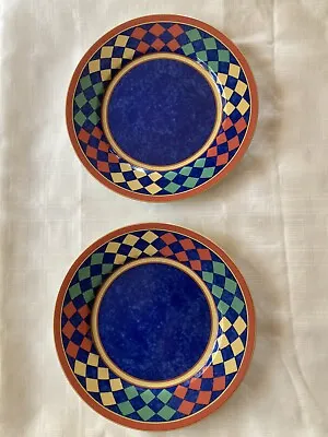 $125 • Buy Laure Japy Jamaique Bleu (blue) Set Of 2 Dinner Plates 10”