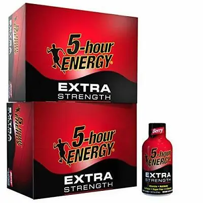 5-Hour ENERGY Extra Strength Berry Drink 1.93 Fl Oz - Pack Of 24 (718128) • $64.99