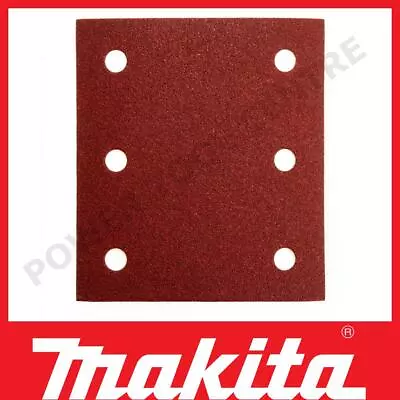 Makita P-33130 Palm Sander Hook & Loop 1/4 Punched Red 150 Grit Sheets X 10 Pack • £6.99