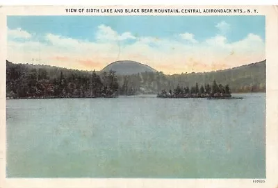 Adirondack Mountains New York Sixth Lake Black Bear Mountain Vtg Postcard CP317 • $2.85