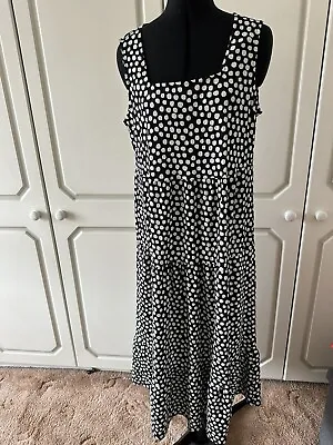 Wallis Black Polka Dot Dress Size 14 Brand New With Tags • £12