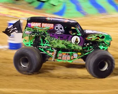 Grave Digger Monster Truck Running On Track 8x10 Glossy Photo #5q • $2.99