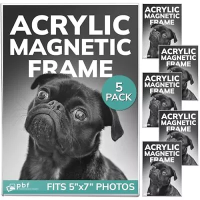 Pbf 5x7 Magnetic Picture Frames For Refrigerator | 5 X 7 Clear Magnetic Acryl... • $22.03