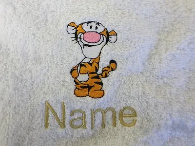 £22.69 • Buy TIGGER With Personalised Name Embroidered Onto Towels Bath Robes Hooded Towel