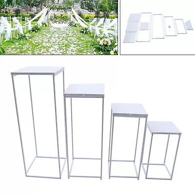 4Pcs Metal Flower Rack Vase Stand Prop Geometric Column For Wedding Party Decor • $51.30