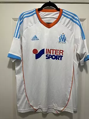 Olympique Marsella Mens LARGE Adidas Jersey Used • $55