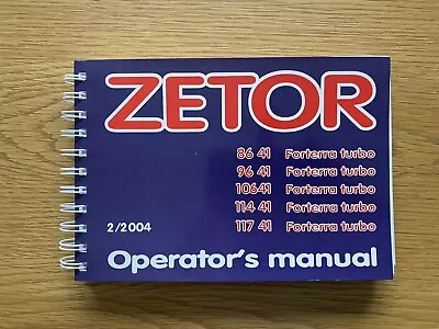 Zetor Forterra Instruction Manual Cw Wiring Diagrams And Spec Sheets • £9.99