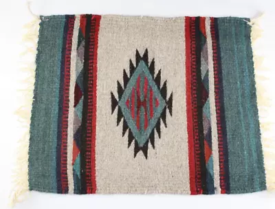 Mexican 100% Wool Weave Tapestry For Wall Table 19.5 X 15.5 In • $19.99