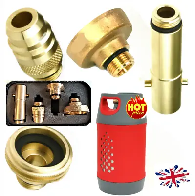 Safefill Gas Lpg Gpl Bottle UK Bayonet Extension + ADAPTERS FOR ALL EUROPE +CASE • $79.44