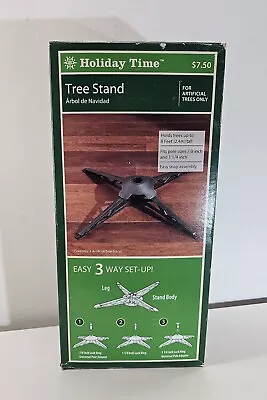 Holiday Time Christmas Tree Stand Easy 3 Way Set-up Green Plastic • $17.95