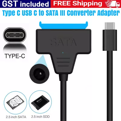 Type C USB C To SATA III Converter Adapter Cable For 2.5  Hard Drive HDD SSD • $7.22