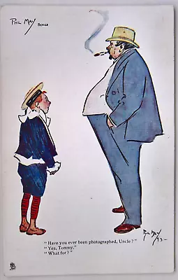 £6 • Buy Phil May Series. Tuck Oilette 1772 Comic. Have You Ever Been Photographed Uncle?