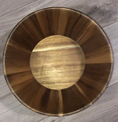 Teak Bamboo Wood Large Serving Bowl Brown- Better Homes & Garden • $10