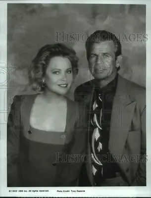 1992 Press Photo Actors Michelle Phillips William Devane In  Knots Landing  • $15.99