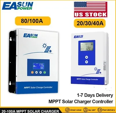 MPPT 100A 80/60/40/30A Solar Charge Controller 12V 24V 36V 48V Battery Regulator • $39.99