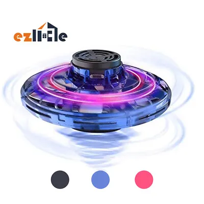 $16.99 • Buy LED Flying Spinner Toy Hovercraft Hand Operated Drone UFO Fidget Spin Oct29