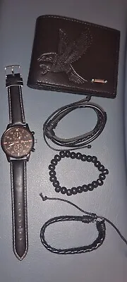 Mens Watch Bracelet X3 And Wallet Set • £6