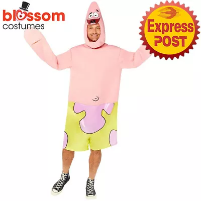 CA1828 Mens Licensed Spongebob Patrick Sponge Bob TV Movies Fancy Dress Costume • $53.11