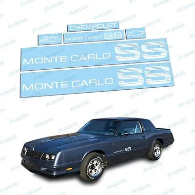 Chevrolet Monte Carlo SS 1983 1984 WHITE Restoration Decals Stickers Chevy Logos • $29.70