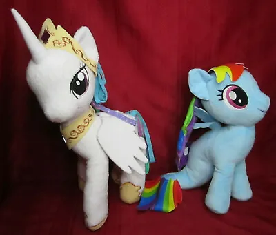 Set Of 2 My Little Pony Plush Stuffed Animals Princess Celestia Rainbow Dash Sea • $22.95