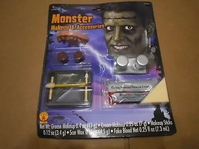 Monster Makeup And Accessories Kit Halloween Costume Water Washable Blood Teeth • $11.95