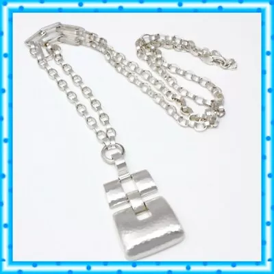 Brighton VERSAILLES DAUPHIN Long Brushed Silver Necklace • $63.75