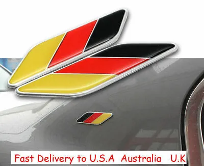 $8.99 • Buy 3D Metal German Germany Flag Car Door Side Fender Emblem Badge Decal Sticker