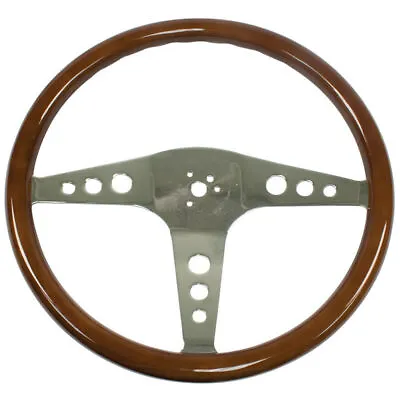 Empi 79-4055-6 Classic Vw Bus Steering Wheel 18  Wood 31mm Grip • $311.95