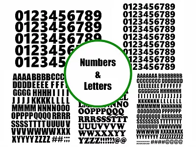 Numbers Letters Vinyl Stickers Self-Adhesive Card Making Craft Scrapbook Art DIY • £10.90