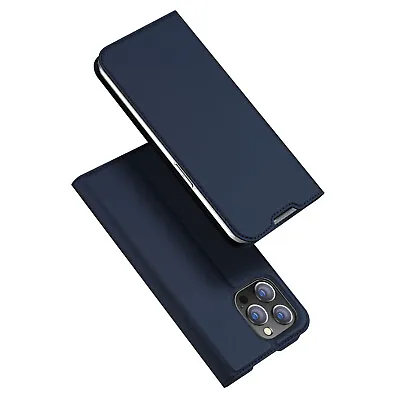 £7.95 • Buy DUX DUCIS Skin Pro Faux Leather Wallet Flip Case For IPhone 14 Pro Max - Blue