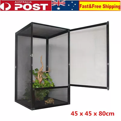 Terrarium Insect Mesh Cage Large Aluminum Alloy Reptile Enclosure Black AU Stock • $128.56