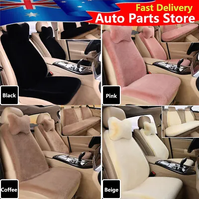 For Nissan Navara Car Seat Covers Front Rear Cushions Faux Sheepskin Accessories • $137.08