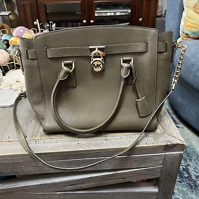 MICHAEL Michael Kors Olive Saffiano Leather Large Hamilton Tote Bag • $85