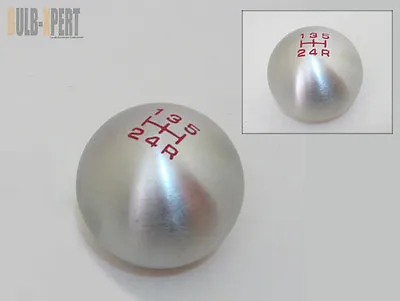 M10 X 1.25 5 Speed Manual Brushed Aluminum Round Ball Shifter Shift Knob • $13.99