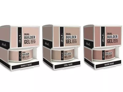 Ibd Soft Gel Dual Builder Gel Set 3 Pcs - Warm Nude Cool Nude Barely Nude .5oz • $39.99