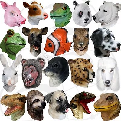 £17.50 • Buy Latex Realistic Animal Head Cosplay Masquerade Fancy Dress Props Carnival Masks