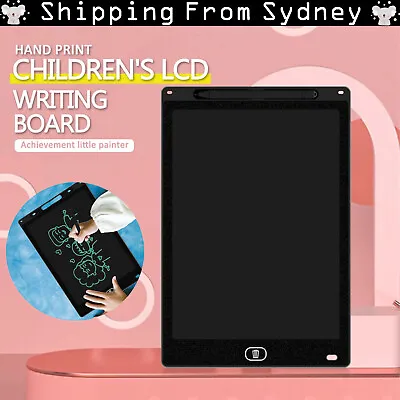 $12.95 • Buy 12  LCD Writing Tablet Drawing Board Colorful Doodle Handwriting Pad Black AU