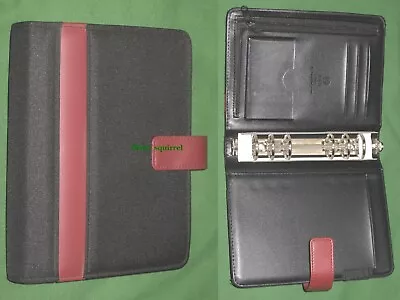 COMPACT 1.0  Red FAUX LEATHER & Blk NYLON Franklin Covey 365 Planner BINDER 2222 • $32.99