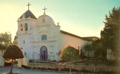 Mission Church Monterey California CA Vintage Postcard • $3.95