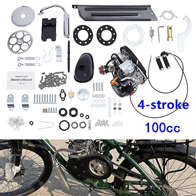 4 Stroke Bike Engine Kit Set 100cc Gas Motorized Motor Bicycle Modified Engine • $269.80