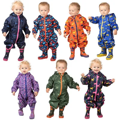 Rydale Kid's Puddle Suit Waterproof Rainwear Snowsuit Splash Suits 7 Colours • £29.99