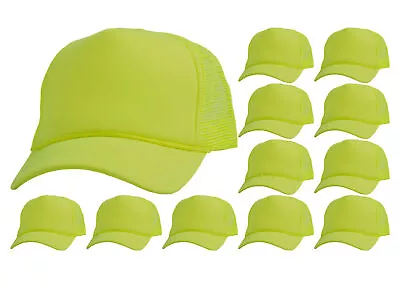 Top Headwear 12 Pack Trucker Hat Bulk - Dozen Plain Blank Hats • $64.95