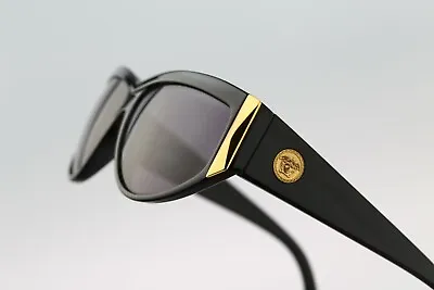 Gianni Versace 389 852 BK Medusa Head Vintage 90s Black Cat Eye Sunglasses  • $175