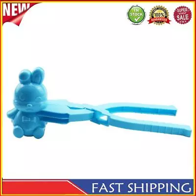 Bunny Shaped Snowball Maker Clip Plastic Snow Fight Toys Winter Play (Blue) • £7.27